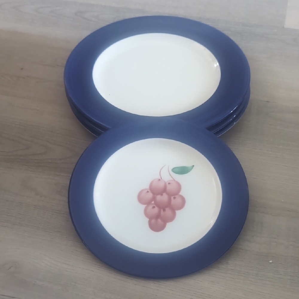 Blue and White Dinner Plate Set